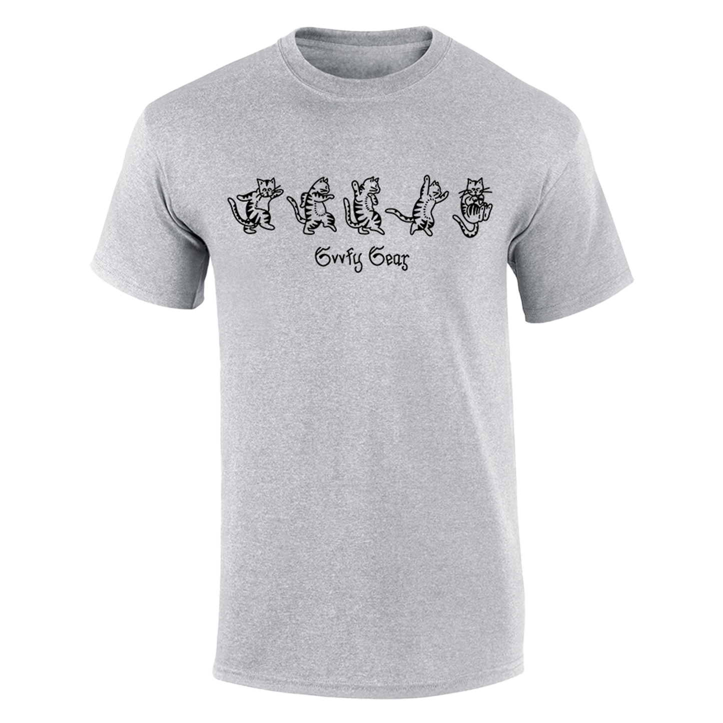 Dancing Cats Grey T Shirt