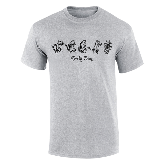 Dancing Cats Grey T Shirt